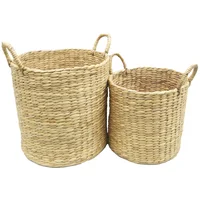 Set de 2 canastos Nazca de cesta marrón