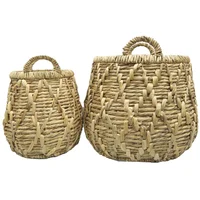 Set de 2 canastos Catas de cesta marrón
