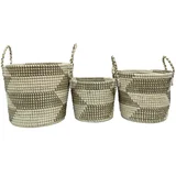 Set de 3 canastos Paracas de cesta gris