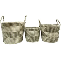 Set de 3 canastos Paracas de cesta gris