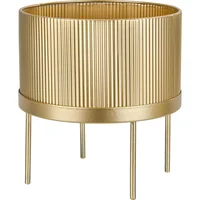 Portavela de metal 19 cm dorado