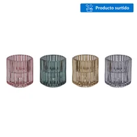Portavela de vidrio 6 cm