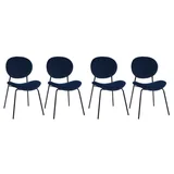 Pack de 4 sillas de comedor Darida 54 x 55 x 86 cm azul