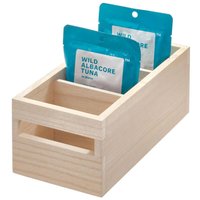 Caja de madera 12.7 x 25 x 10 cm con división