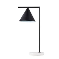 Lámpara de mesa Cono 1 luz E27 negra