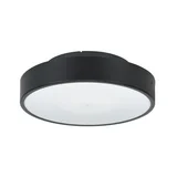 Plafón Lumus 1 luz E27 28 w negro