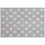Alfombra infantil decorativa Lotto Stars 120 x 180 cm gris y blanco