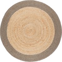 Alfombra Sombrero 160 cm natural y gris