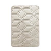 Pack de 2 alfombras de baño Diamon 40 x 60 cm marfil