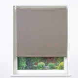 Cortina enrollable black out gris claro 150 x 250 cm