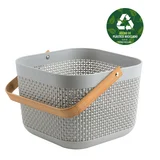 Canasto plástico gris mango bambú