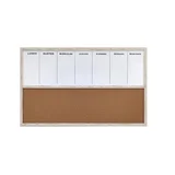 Pizarra magnética calendario corcho 91 x 56 cm
