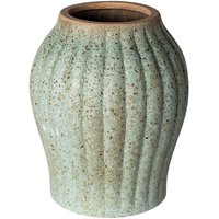 Jarrón de terracota verde