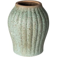 Jarrón de terracota verde