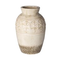 Jarrón de terracota blanco