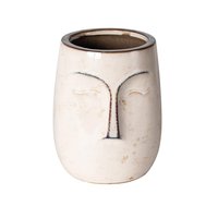 Jarrón de terracota blanco