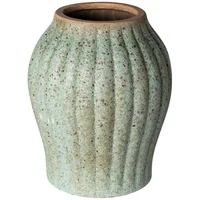 Jarrón de terracota verde