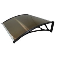 Alero de policarbonato 70 x 125 cm café