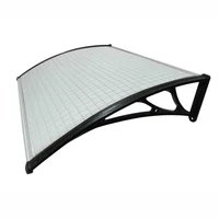 Alero de policarbonato 125 x 80 cm negro