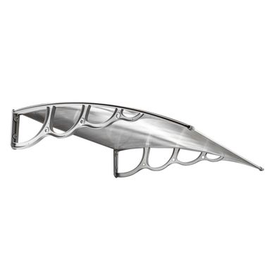 Alero de policarbonato 150 x 125 cm gris
