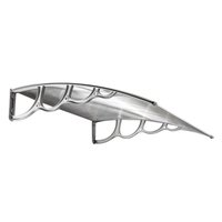 Alero de policarbonato 150 x 125 cm gris