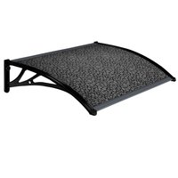 Alero de policarbonato 125 x 70 cm negro