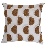 Almohadón decorativo 45 x 45 cm blanco y marrón