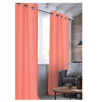 Pack de 2 cortinas de tela 140 x 220 cm naranja