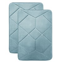 Pack de 2 alfombras de baño Cosmic 40 x 60 cm celeste