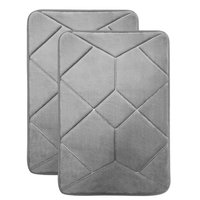 Pack de 2 alfombras de baño Cosmic 40 x 60 cm gris