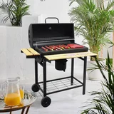 Parrilla a carbón con tapa