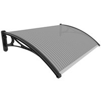 Alero de policarbonato hoja doble 70 x 125 cm gris