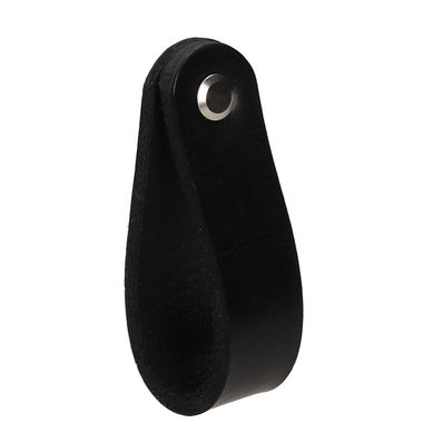Pomo 128 mm piel negra