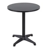 Mesa de exterior de aluminio redonda negra