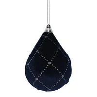 Adorno navideño Gota azul y plateado