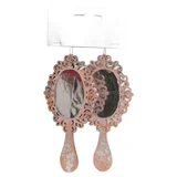 Pack de 2 adornos navideños Espejos plateado y rosa 12 cm