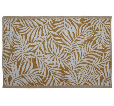 Alfombra de exterior 180 x 120 cm mostaza