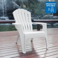 Sillón de exterior de resina blanco