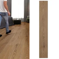 Piso vinílico maderado SPC 3.2 mm Tesun Oak interior café mate 3.11 m2