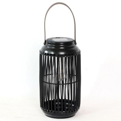 Farol solar de jardn 24 cm negro