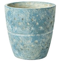 Maceta azul multicolor  de cerámica 17 x 17 x 17 cm