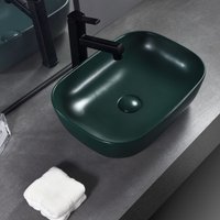 Lavamanos cerámica oval mate verde
