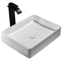 Lavamanos cerámica rectangular mate blanco