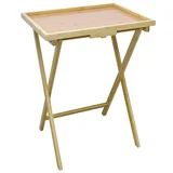 Mesa bandeja rectangular de bambú plegable natural