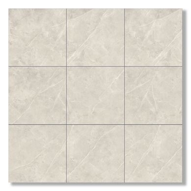 Porcelanato marmolado Veta blanco brillante 60x60 cm