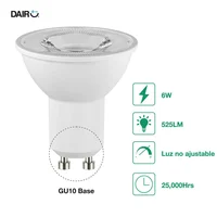 Pack de 4 lámparas de luz LED 6 W GU10 luz cálida