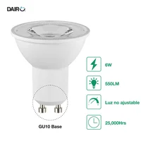 Pack de 4 lámparas de luz LED 6 W GU10 luz fría