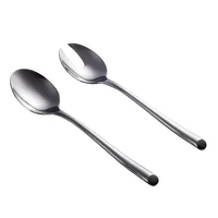 Pack de 2 cucharas para ensalada plateado