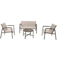 Juego de living exterior Dubo de acero 4 piezas taupe
