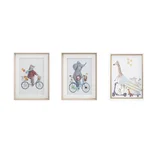 Pack de 3 cuadros Animal 30 x 40 cm